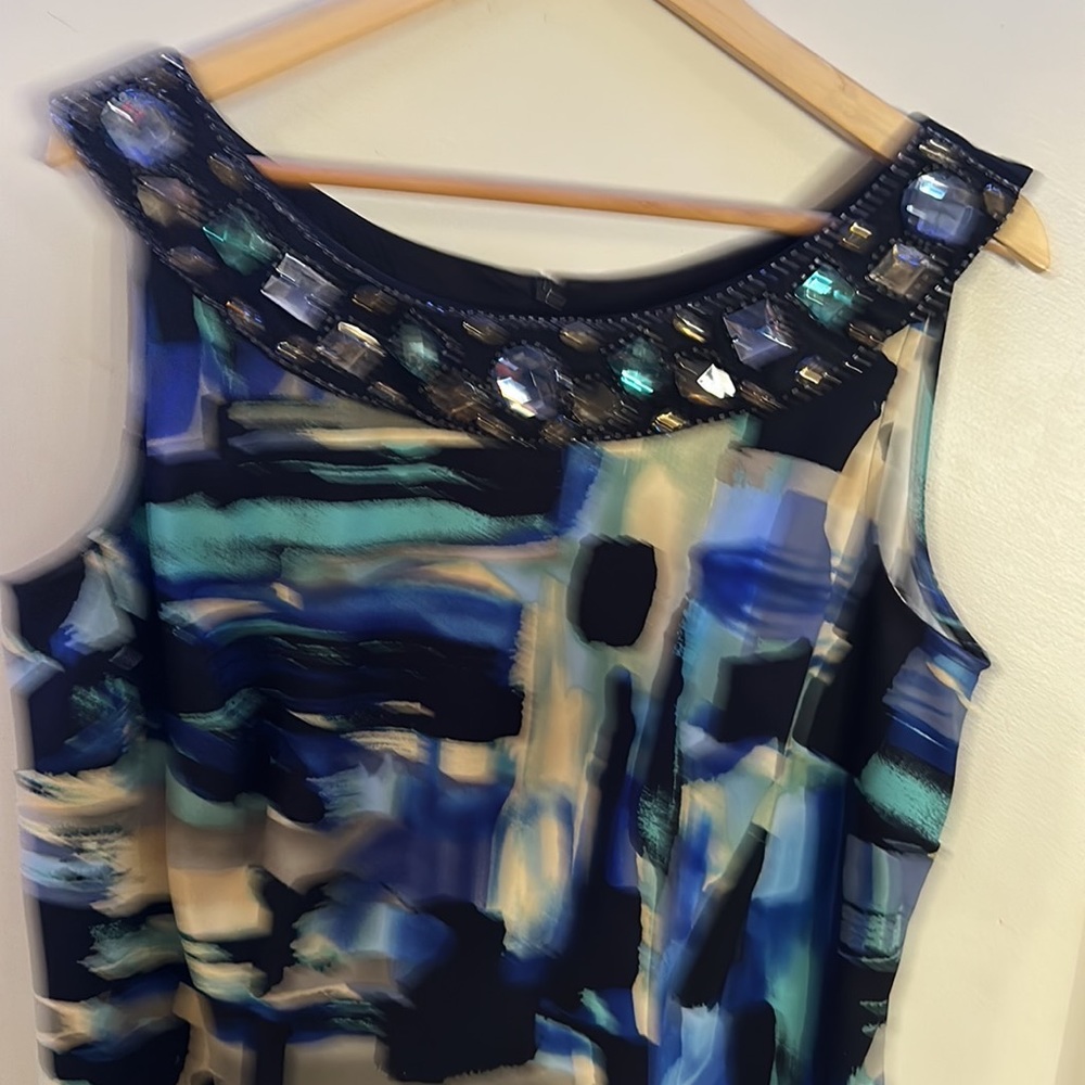 Women size 16 multicolor dress with rhinestones